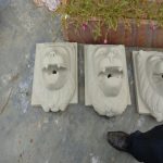 LION FACE IN BEIGE SAND STONE 